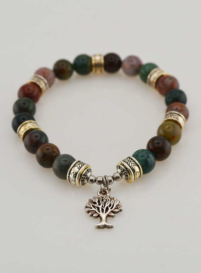 Bracciale in Agata Indiana & Albero della Vita (pic 2)