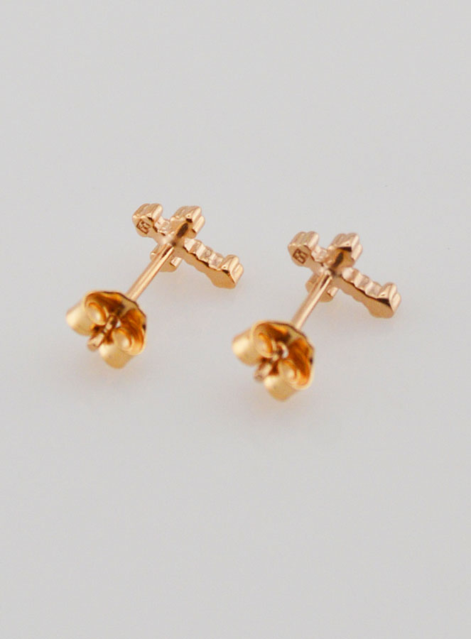 Orecchini Croce Oro Placcato (pic 4)