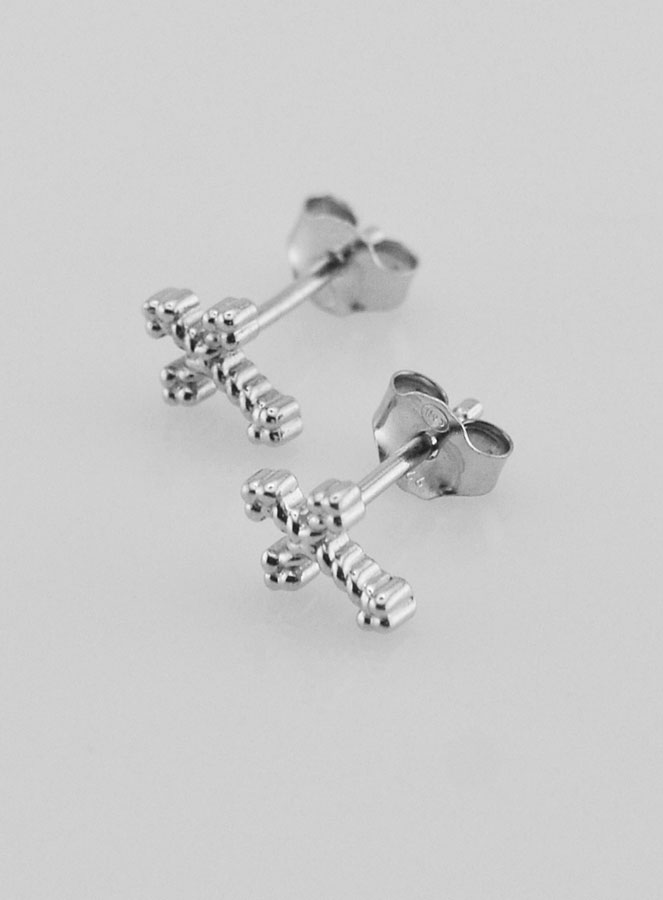 Orecchini Croce in Argento (pic 2)