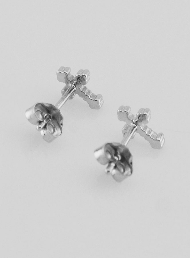 Orecchini Croce in Argento (pic 4)