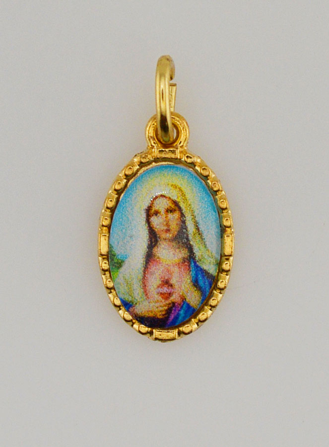 Medaglia Con Bordo 15 mm - Sacro Cuore di Maria (pic 1)