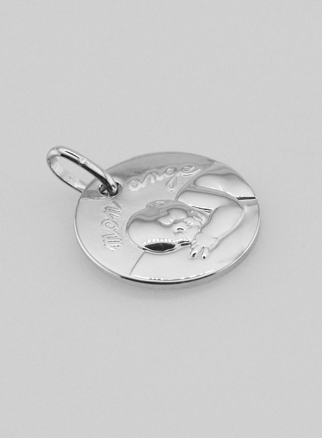 Medaglia di Battesimo in Argento - Mon Ange (pic 3)