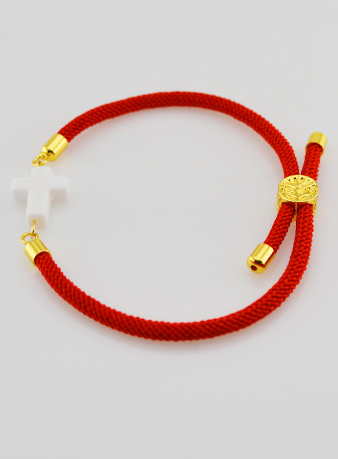 Bracciale Religioso con Croce - Rosso (pic 2)