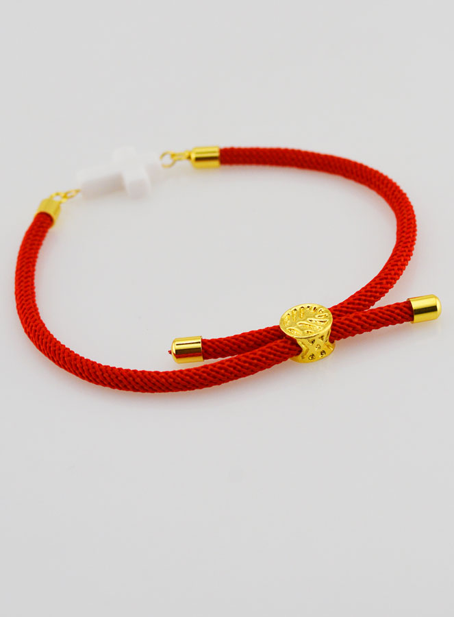 Bracciale Religioso con Croce - Rosso (pic 4)