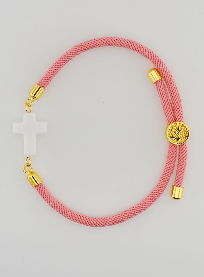 Bracciale Religioso con Croce - Rosa (pic 1)