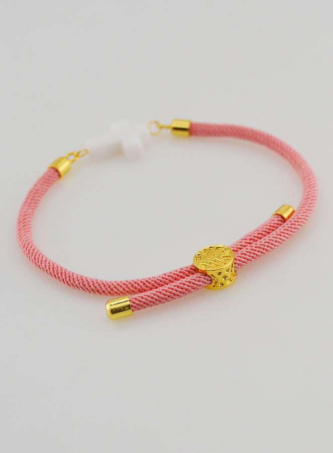 Bracciale Religioso con Croce - Rosa (pic 4)