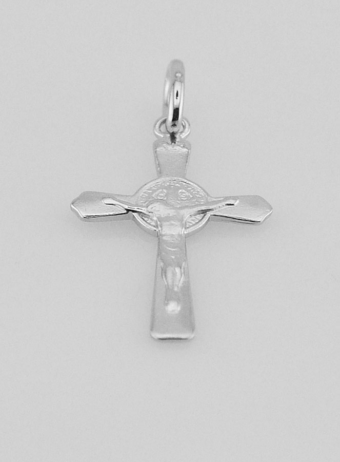 Ciondolo Argento Croce di San Benedetto - 22 mm (pic 2)