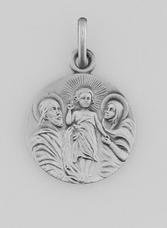 Medaglia Sacra Famiglia in Argento - 17 mm (pic 1)