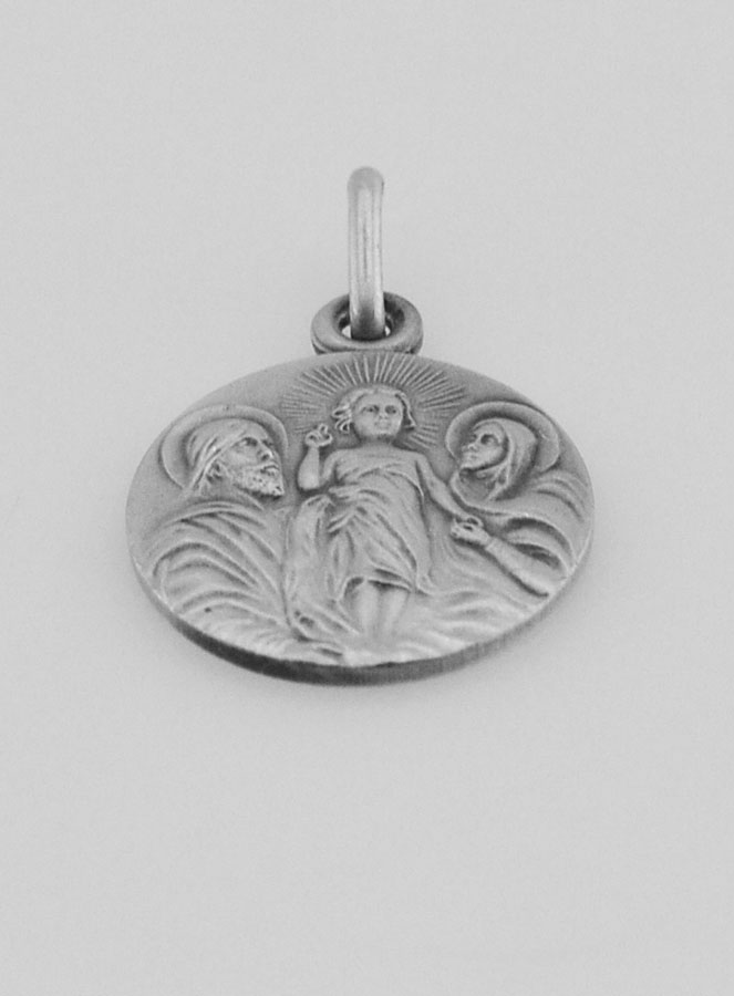 Medaglia Sacra Famiglia in Argento - 17 mm (pic 2)
