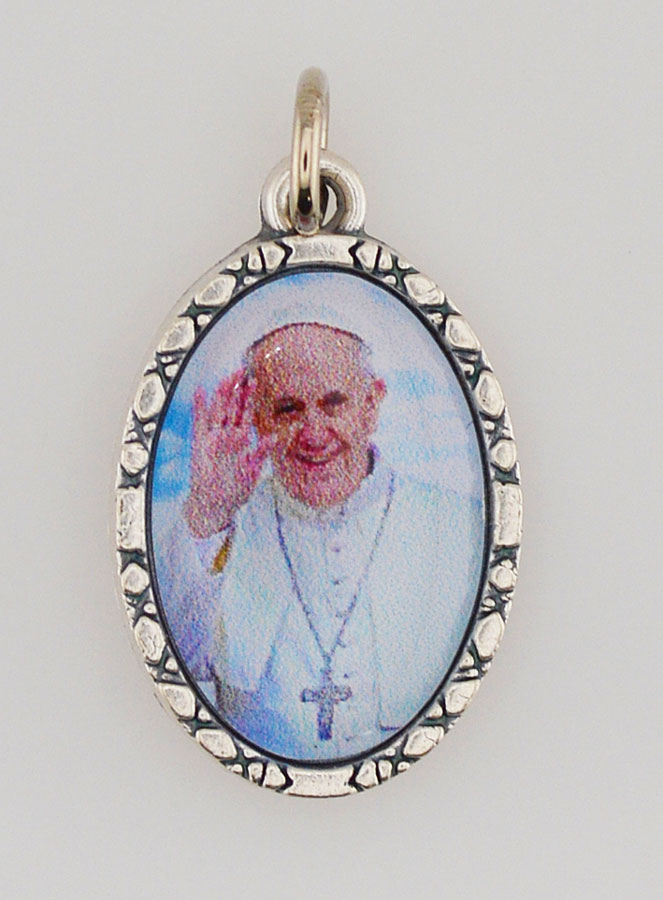 Medaglia Bordo Intrecciato 25 mm - Papa Francesco (pic 1)