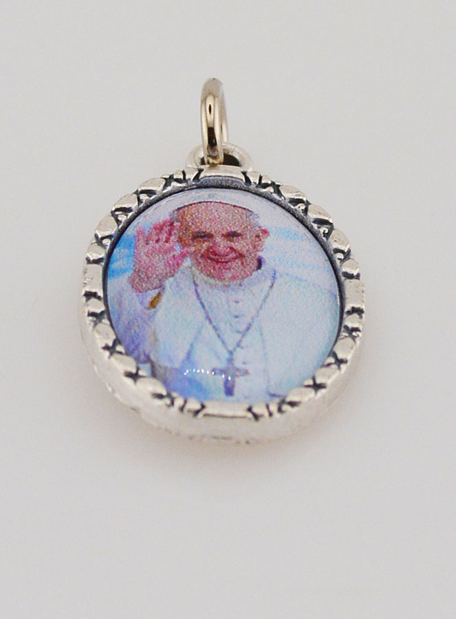Medaglia Bordo Intrecciato 25 mm - Papa Francesco (pic 2)