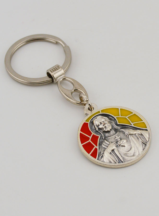Portachiavi Smaltato Sacro Cuore di Gesù (pic 3)