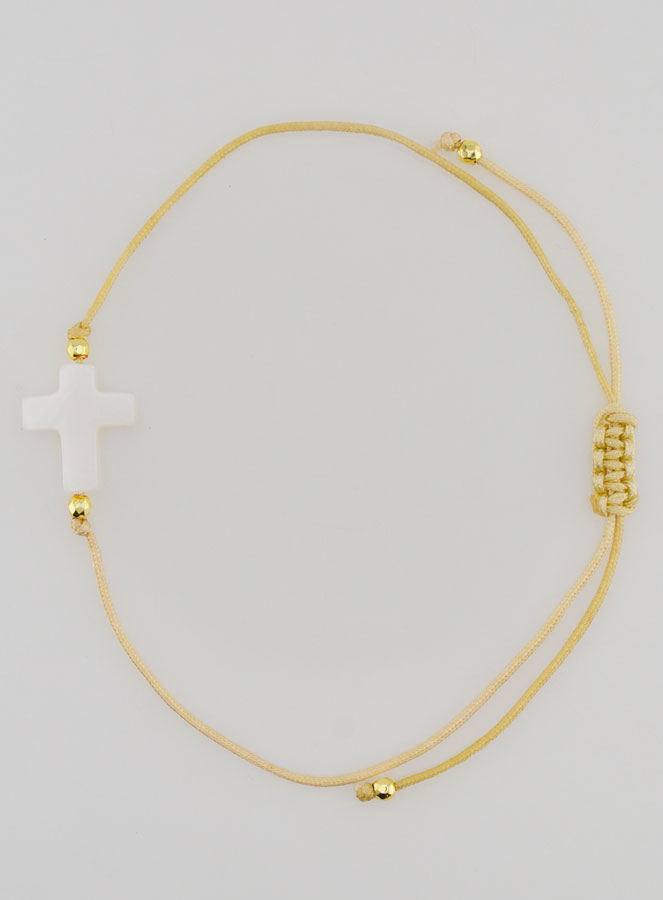 Bracciale con Croce - Beige (pic 1)