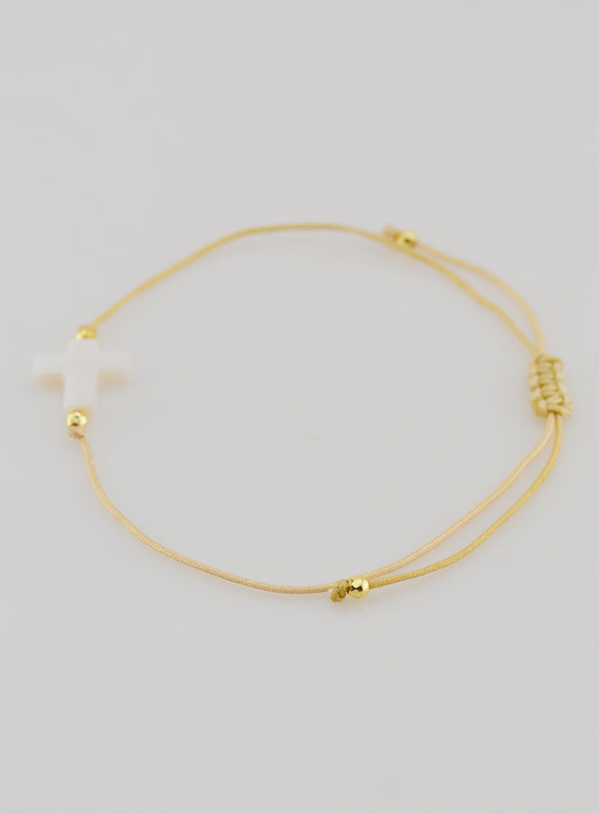 Bracciale con Croce - Beige (pic 2)