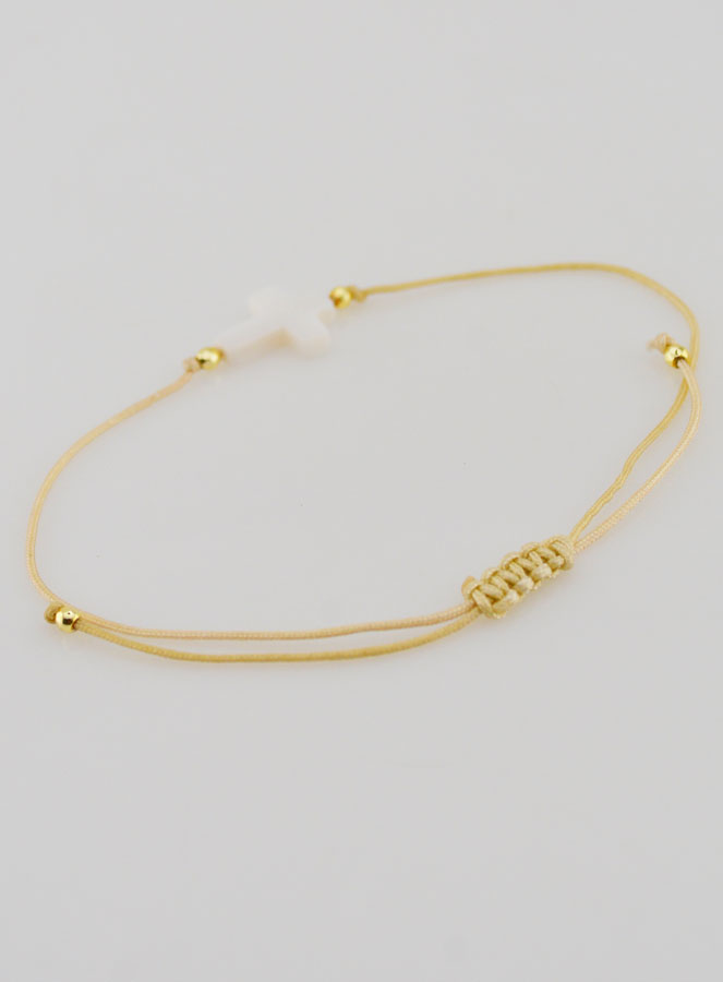 Bracciale con Croce - Beige (pic 4)