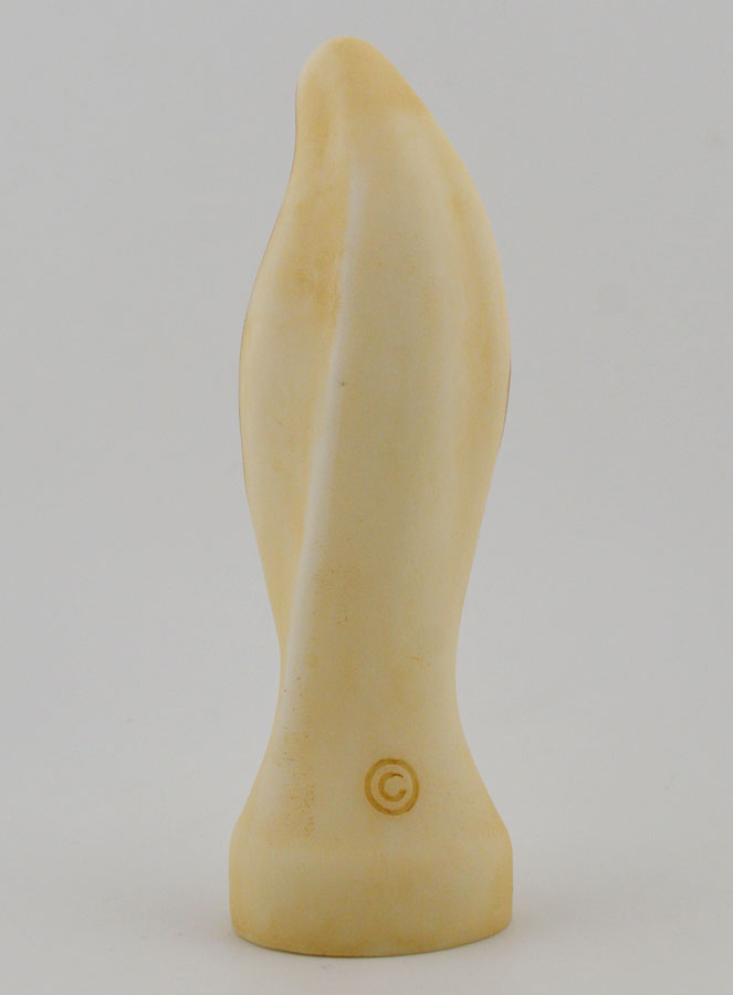 Statua Madonna con Bambino in Alabastro Dipinto - 12cm (pic 4)
