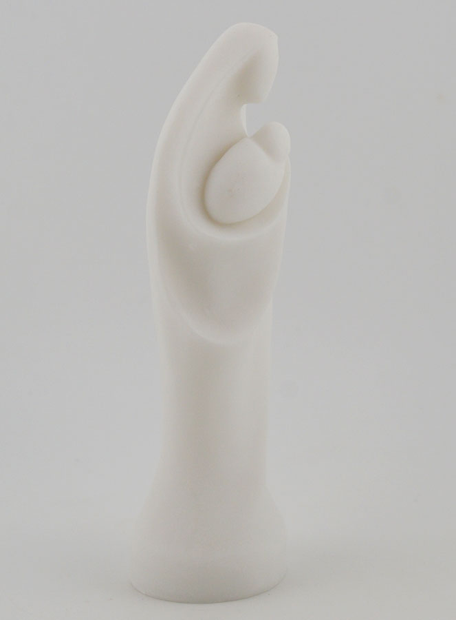 Statua Madonna con Bambino in Alabastro - 12cm (pic 3)
