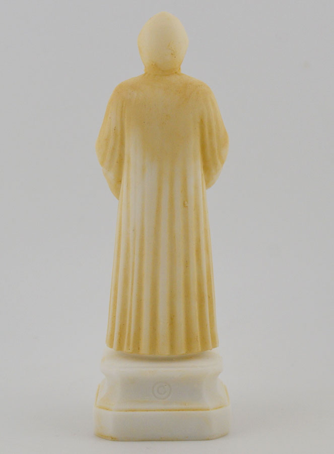 Statua San Charbel in Alabastro Dipinto - 12cm (pic 4)