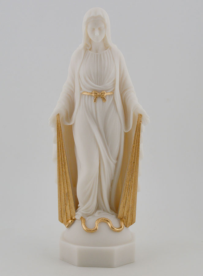 Statua Madonna Miracolosa Raggi Dorati - 17 cm (pic 1)