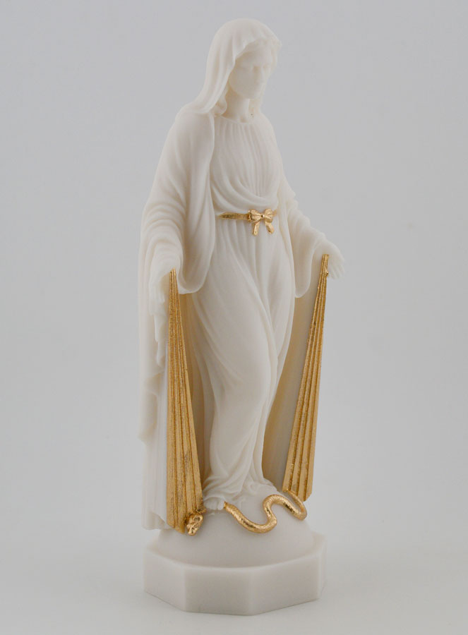 Statua Madonna Miracolosa Raggi Dorati - 17 cm (pic 3)