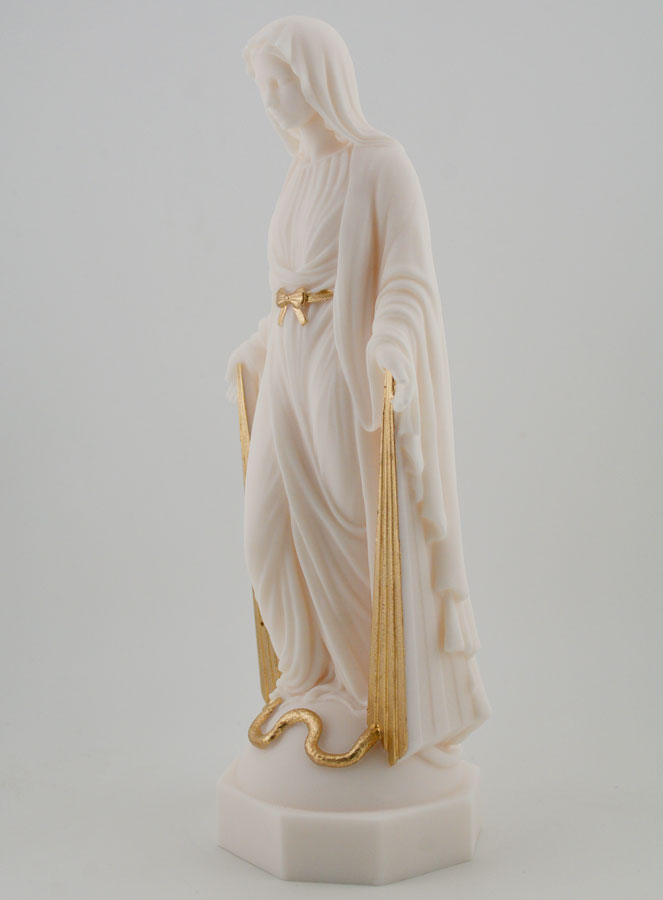 Statua Madonna Miracolosa con Raggi Dorati - 23 cm (pic 2)