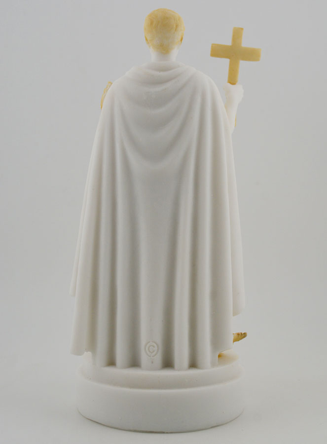Statua Sant'Espedito in Alabastro Dipinto - 19cm (pic 4)