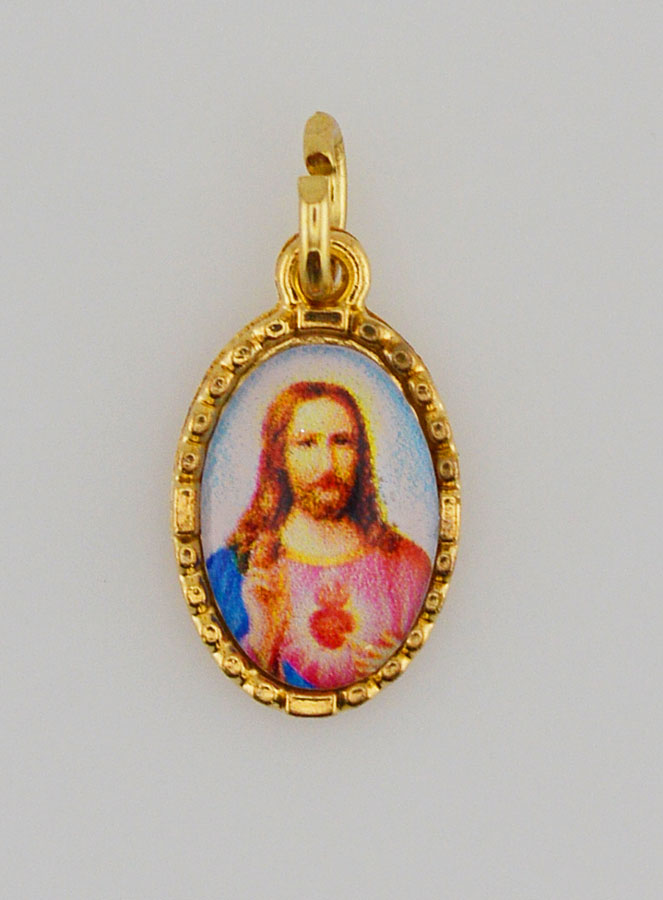Medaglia Con Bordo 15 mm - Sacro Cuore di Gesù (pic 1)
