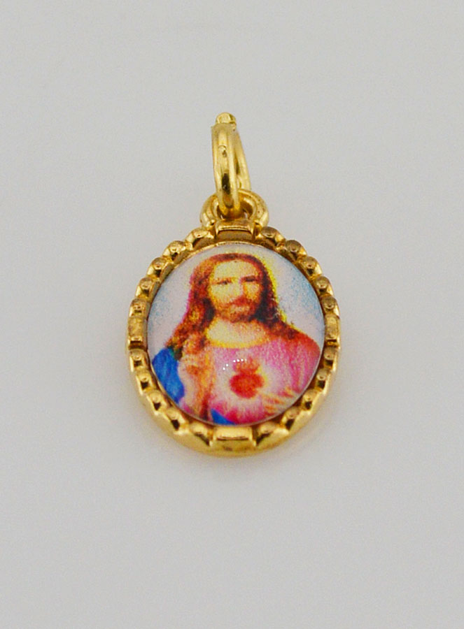 Medaglia Con Bordo 15 mm - Sacro Cuore di Gesù (pic 2)