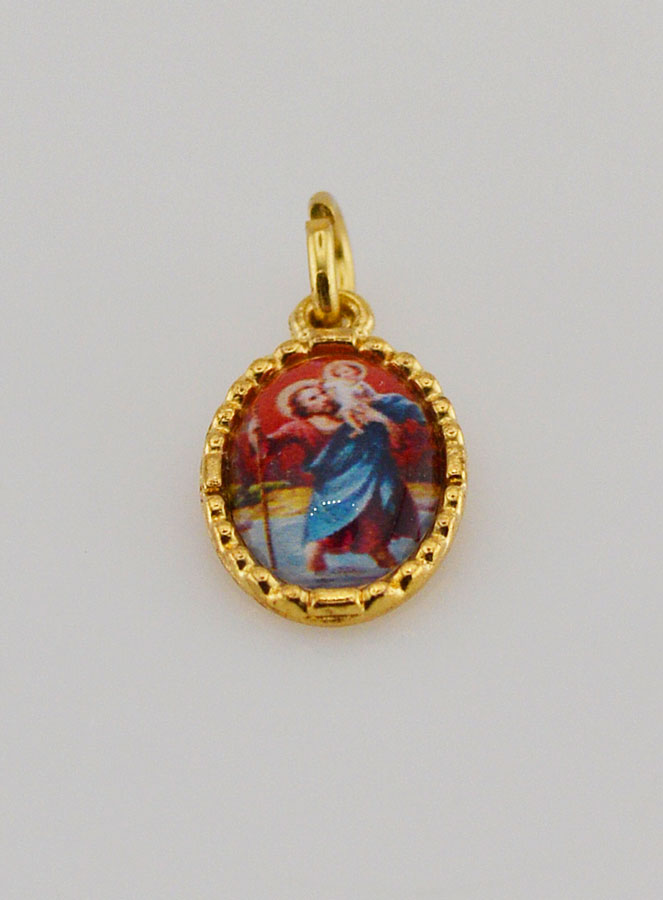 Medaglia Con Bordo 15 mm - San Cristoforo (pic 2)