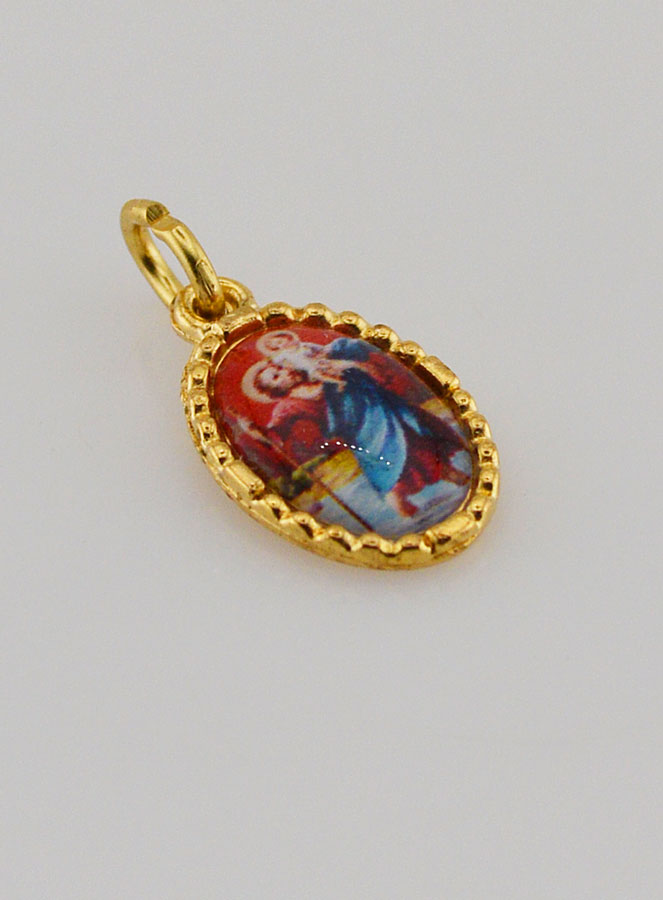 Medaglia Con Bordo 15 mm - San Cristoforo (pic 3)