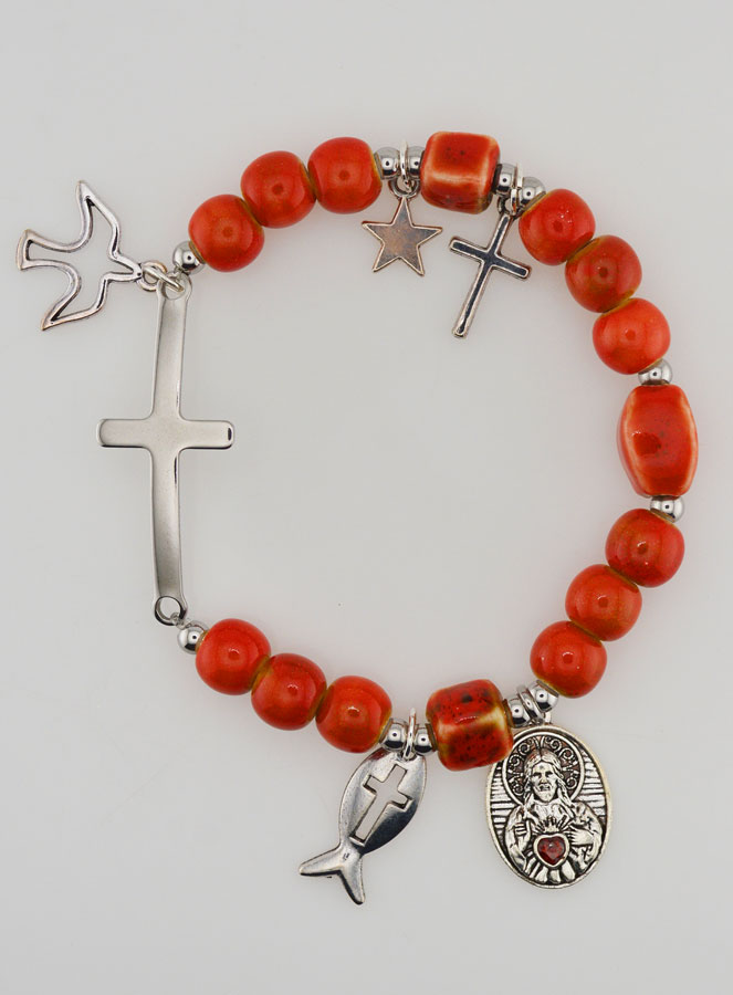 Bracciale con Croce e Medaglia del Sacro Cuore (pic 1)