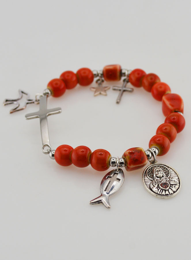 Bracciale con Croce e Medaglia del Sacro Cuore (pic 2)