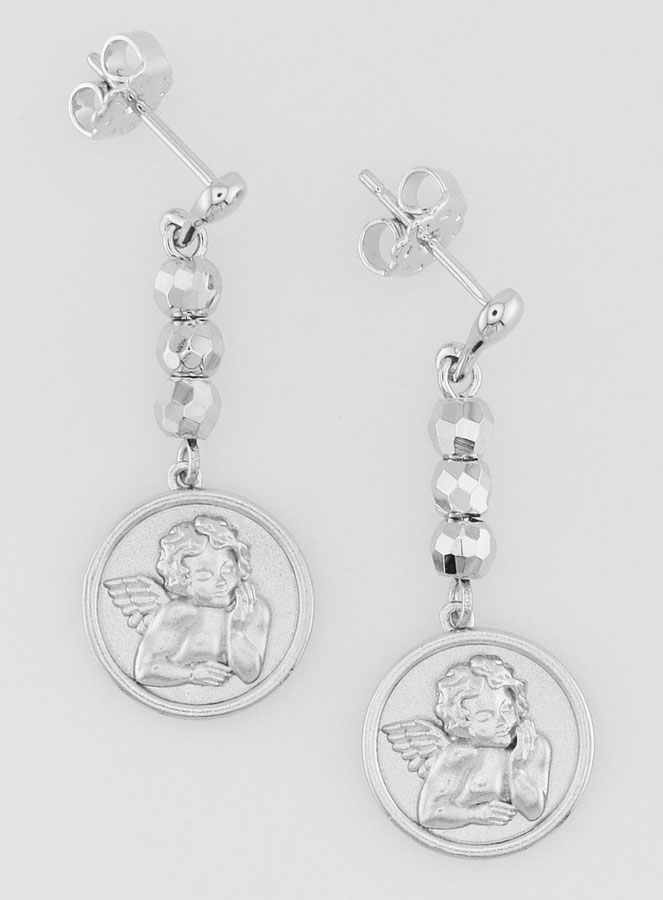 Orecchini Angelo Custode in Ottone Rodiato (pic 1)