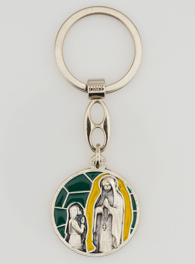 Portachiavi Smaltato Apparizioni di Lourdes (pic 1)