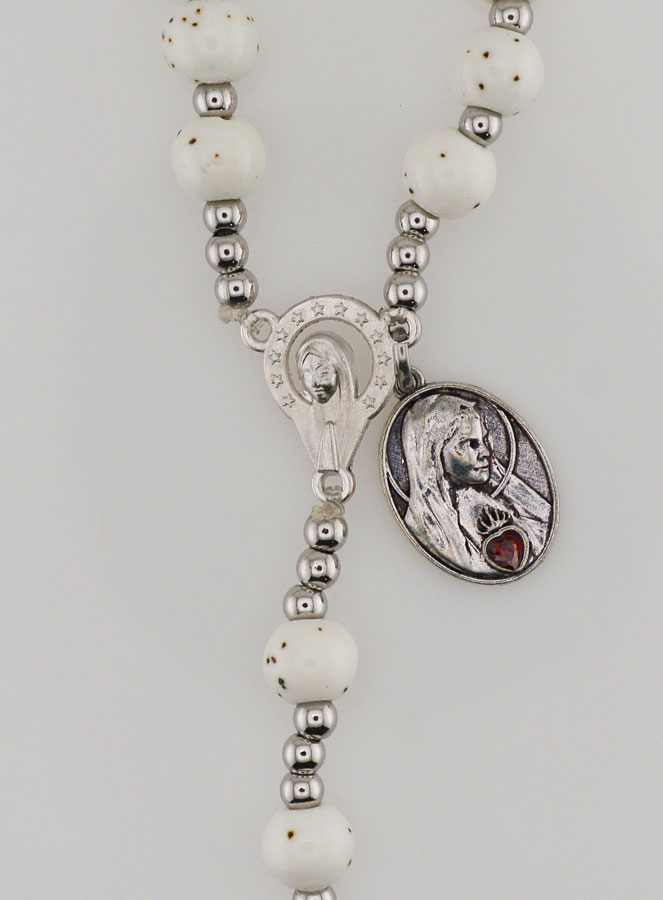 Rosario Elastico in Ceramica - Sacro Cuore di Maria (pic 4)
