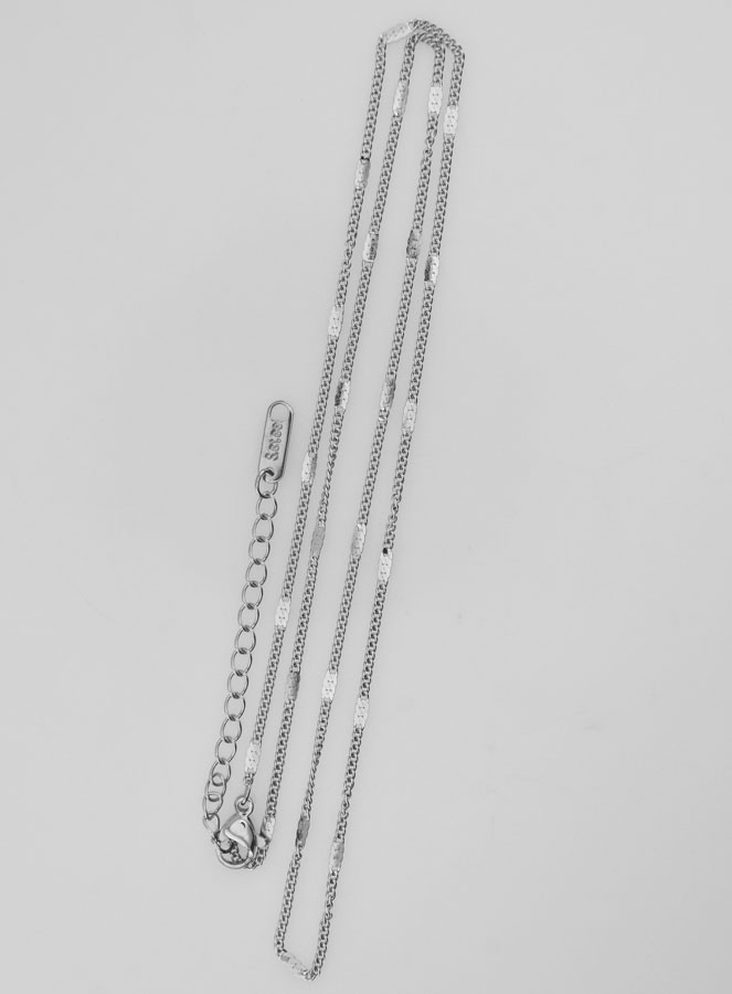 Catena Argentata Maglia Gourmette Fantasia - 50cm (pic 2)