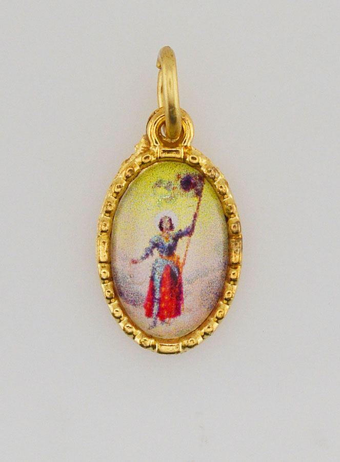 Medaglia Con Bordo 15 mm - Santa Giovanna d'Arco (pic 1)