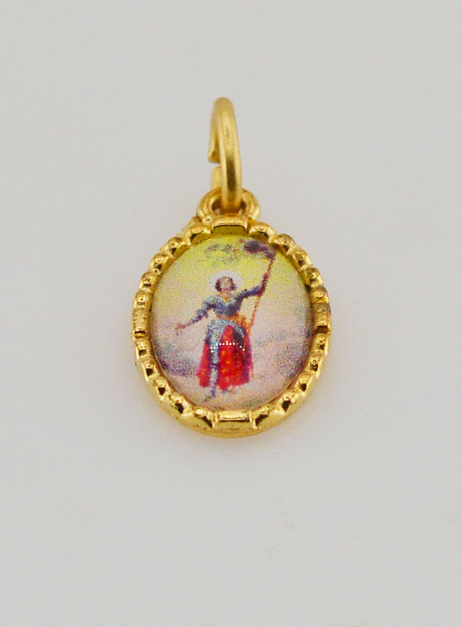 Medaglia Con Bordo 15 mm - Santa Giovanna d'Arco (pic 2)