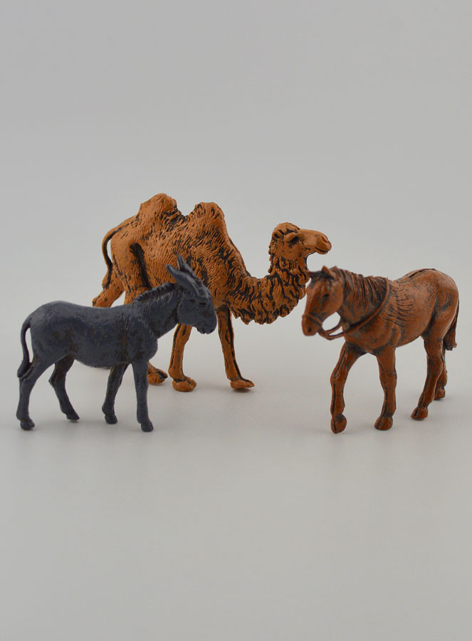 Statuine Santons Cammello, Asino & Cavallo - 6cm (pic 1)