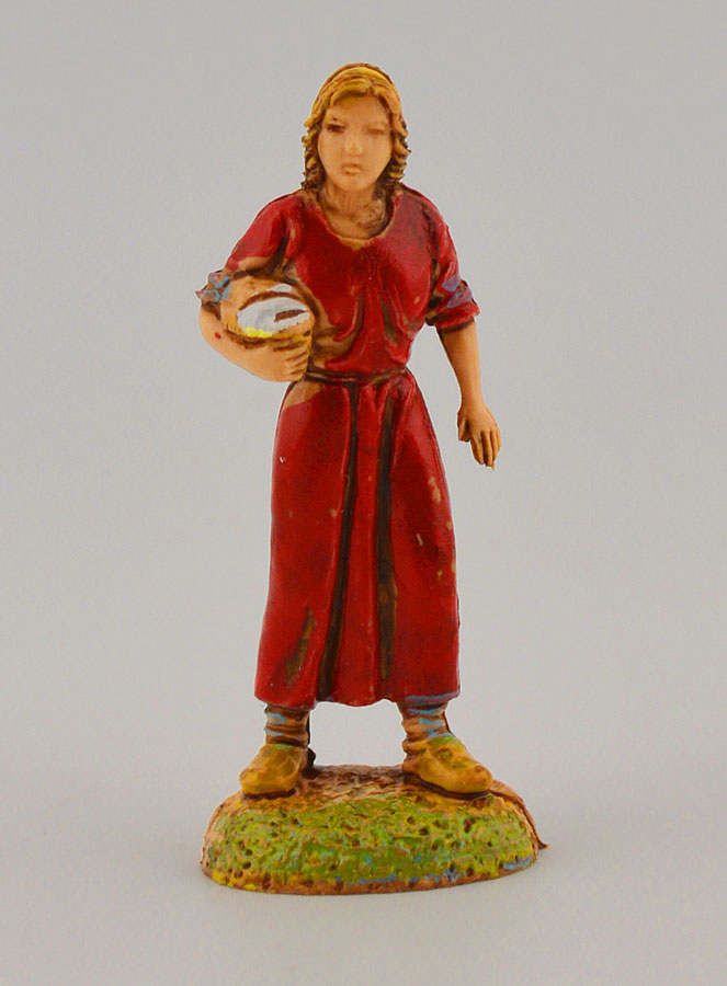 Statuina Santon Donna con Cesto- 6cm (pic 1)