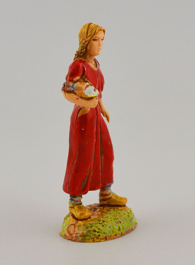 Statuina Santon Donna con Cesto- 6cm (pic 3)