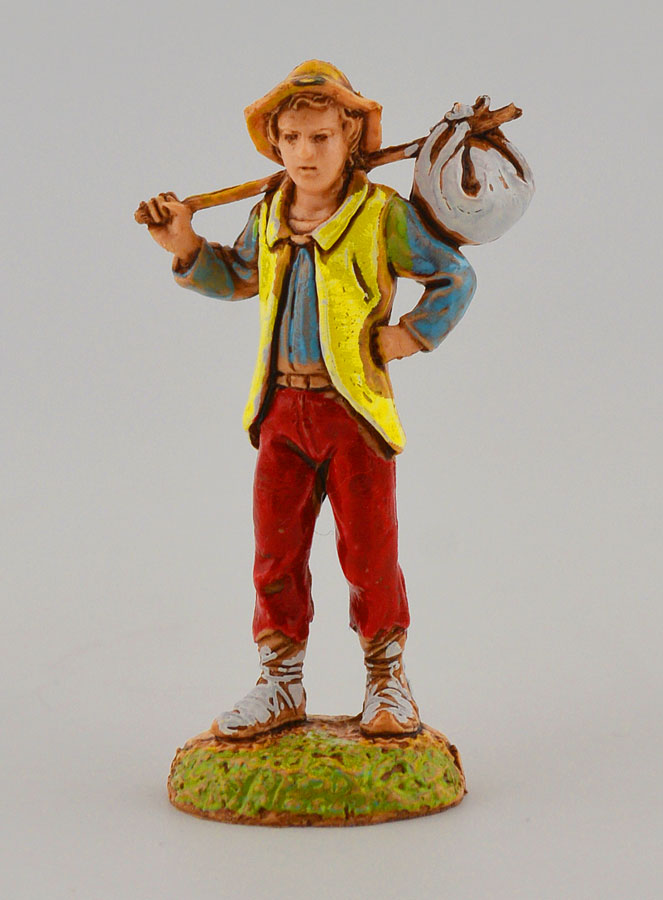 Statuina Santon Pastore con Fagotto - 6cm (pic 1)