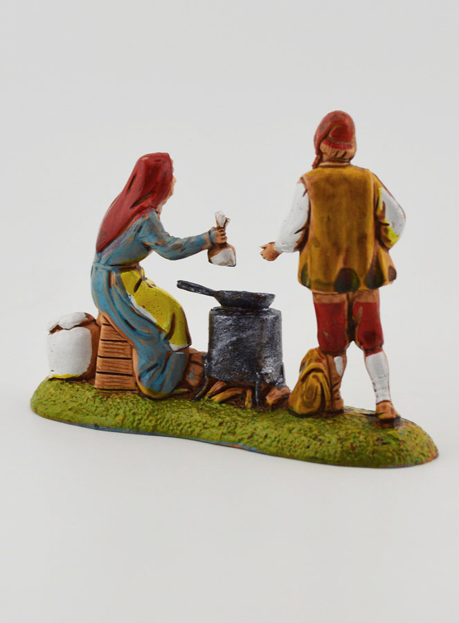 Statuina Santon Castagnara e Cliente - 6cm (pic 4)