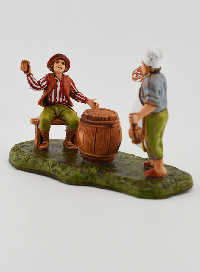 Statuina Santon Oste e Cliente - 6cm (pic 3)