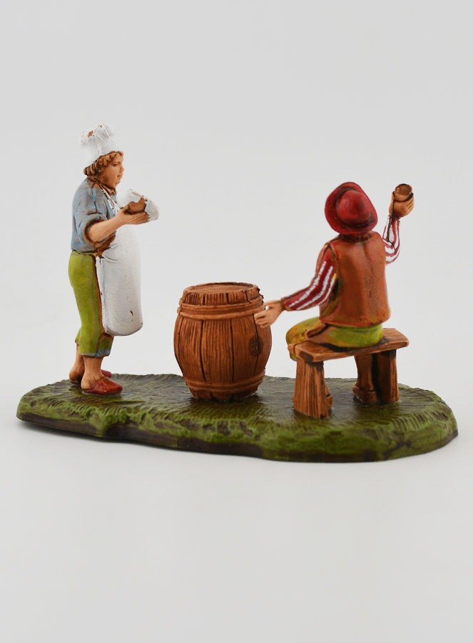 Statuina Santon Oste e Cliente - 6cm (pic 4)