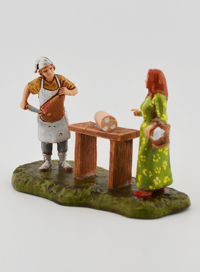 Statuina Santon Salumiere con Cliente (pic 3)