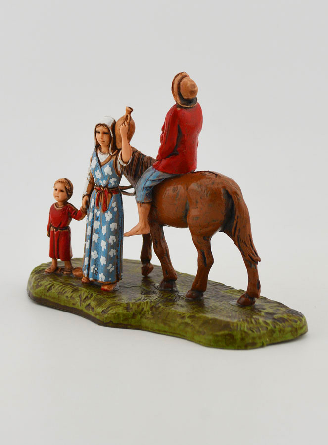 Statuina Santon Uomo a Cavallo e Famiglia - 6cm (pic 2)