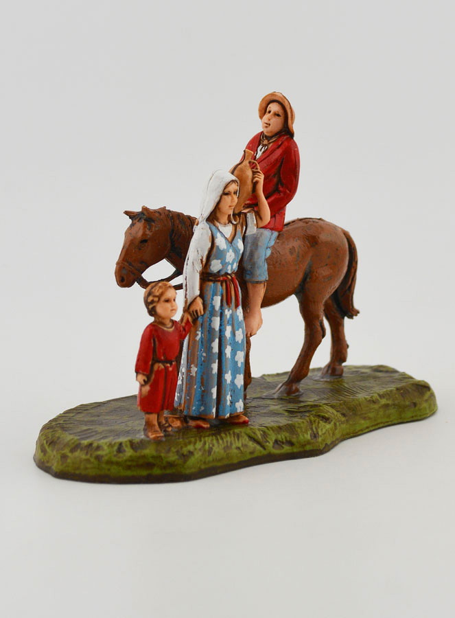Statuina Santon Uomo a Cavallo e Famiglia - 6cm (pic 3)