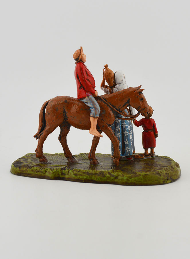 Statuina Santon Uomo a Cavallo e Famiglia - 6cm (pic 4)