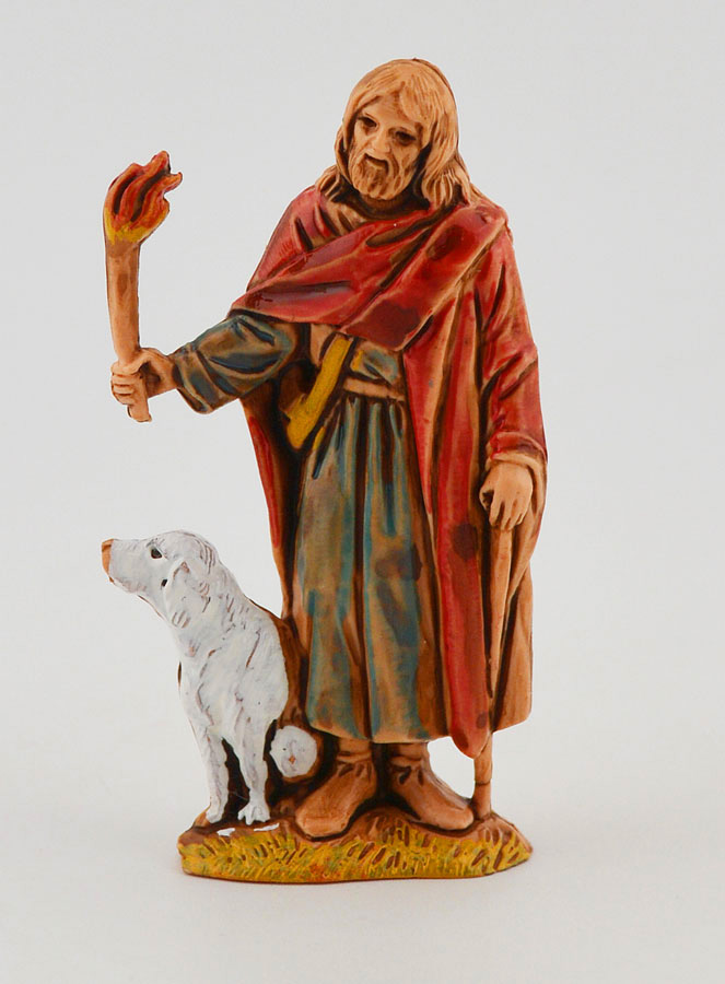 Santon Guardiano Notturno con Cane - 6cm (pic 1)